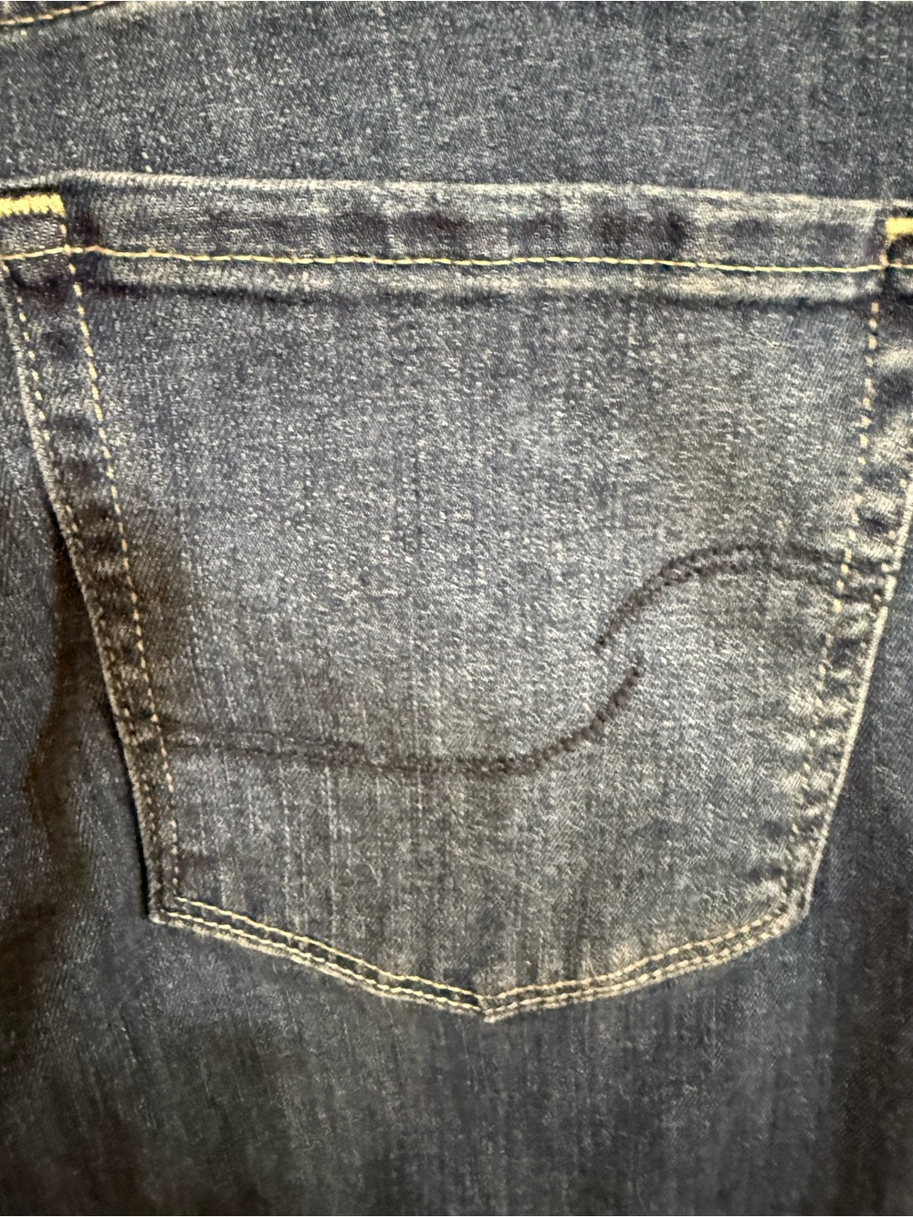 Signature Levi Strauss Mid Rise Bootcut Jeans 12L Dark Wash Stretch - Picture 7 of 10